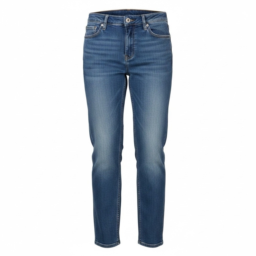 Style & Co. Women's Tapered Leg Jeans Blue Stretch Denim High Rise 14S 34x28